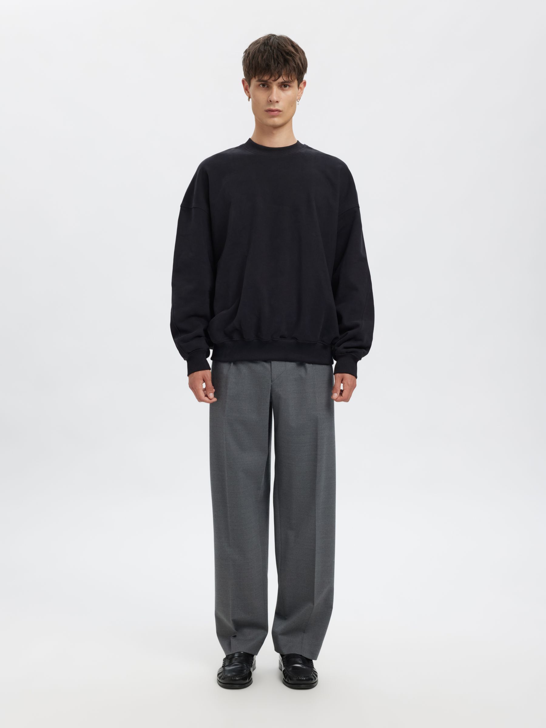 RELAXED FIT SWEATSHIRT, Dark Navy, highres