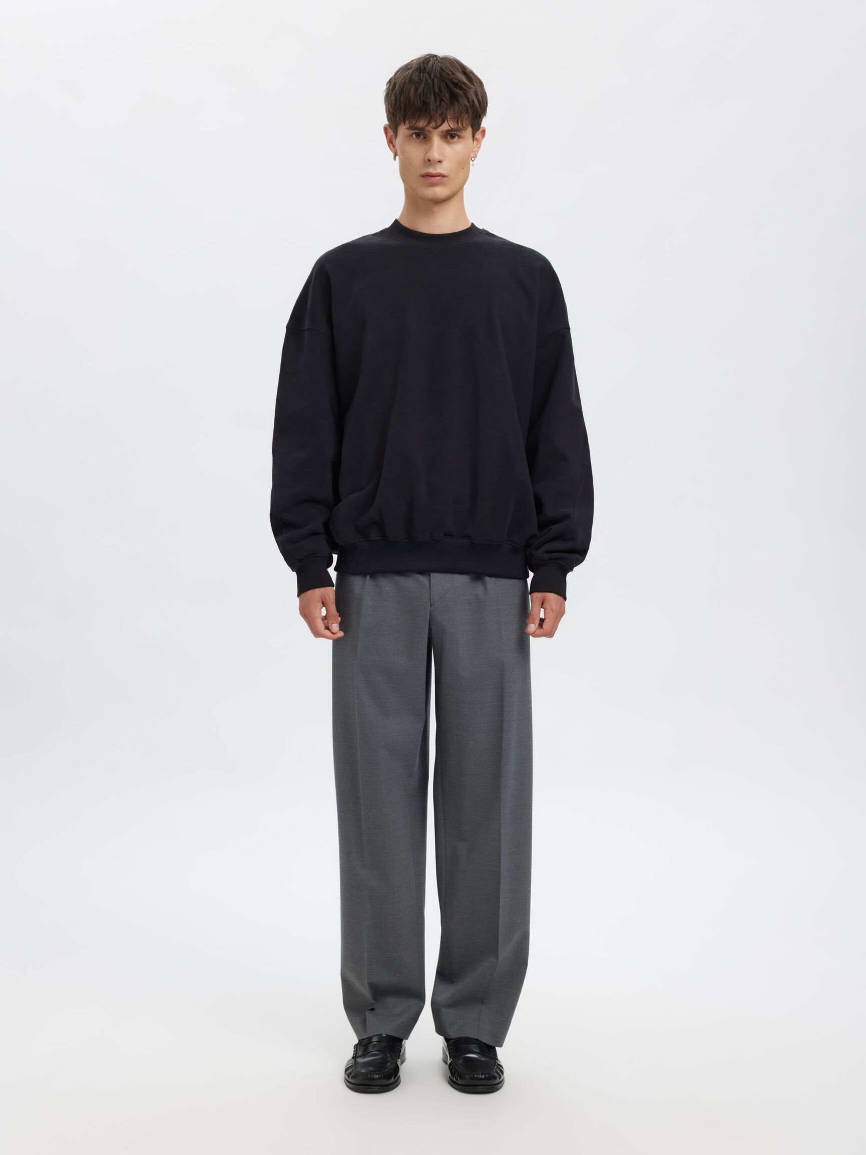 RELAXED FIT SWEATSHIRT, Dark Navy, highres