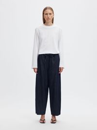 MID-WAIST BARREL FIT HOSEN, Dark Blue Denim, highres