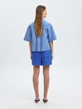 Selected BRODERIE ANGLAISE HØJTALJEDE SHORTS, Dazzling Blue, highres - 16097773_DazzlingBlue_004.jpg
