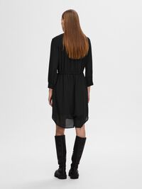 LOOSE MINI DRESS, Black, highres