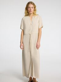 KORTE MOUWEN BLOUSEJURK, Sandshell, highres