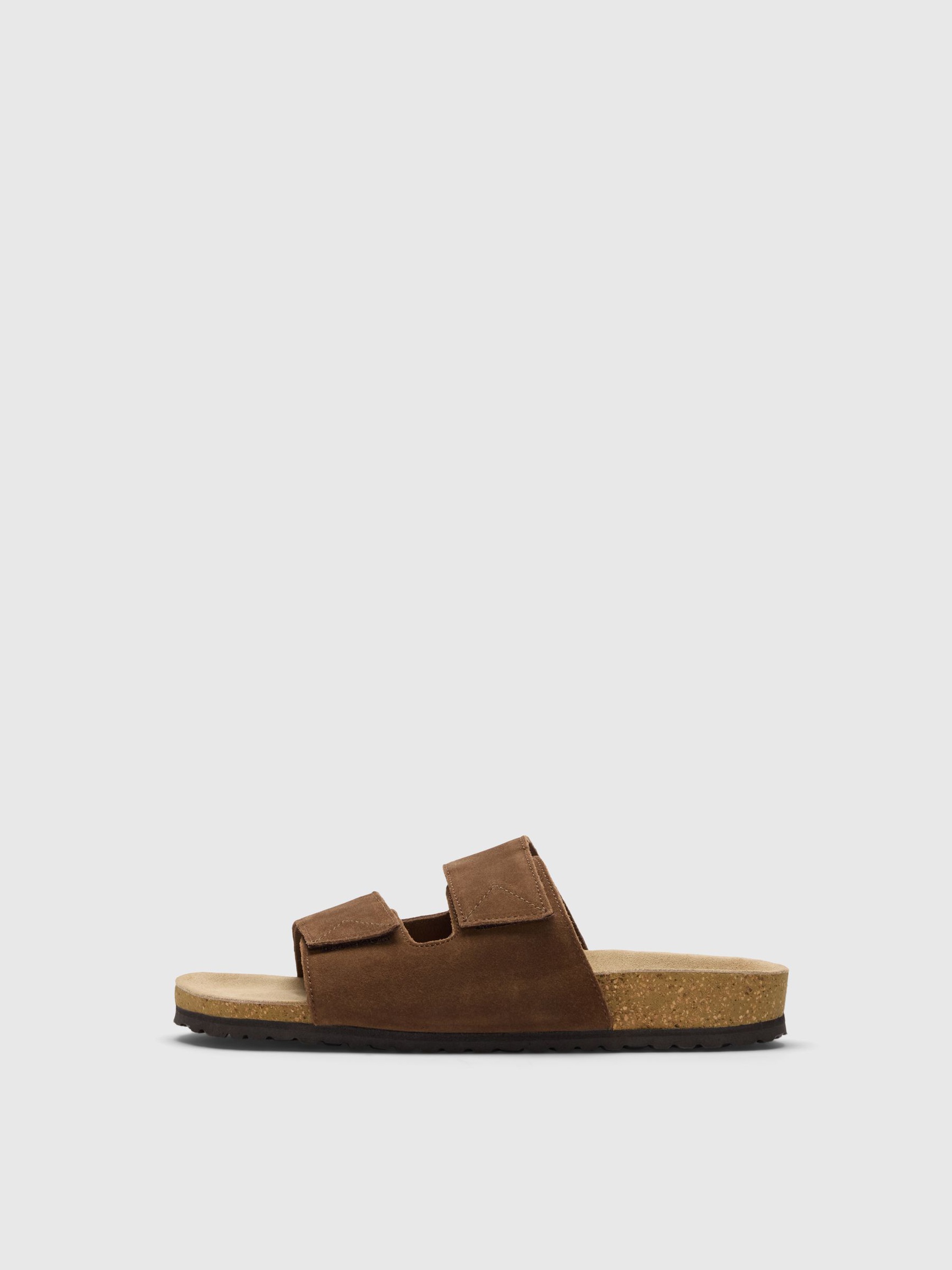 SUEDE SLIDERS, Chocolate Brown, highres