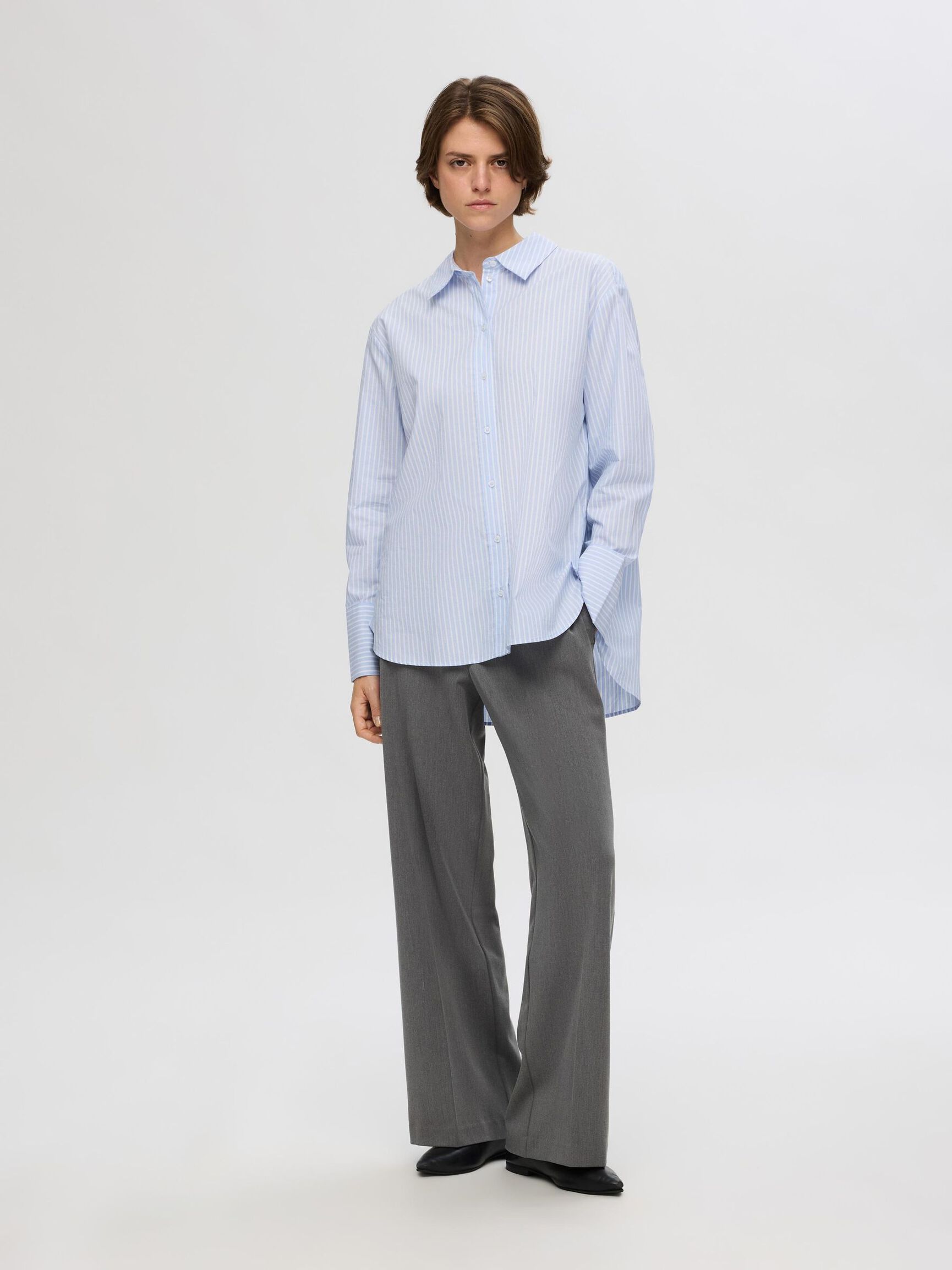 100% BAUMWOLL HEMD, Cashmere Blue, highres