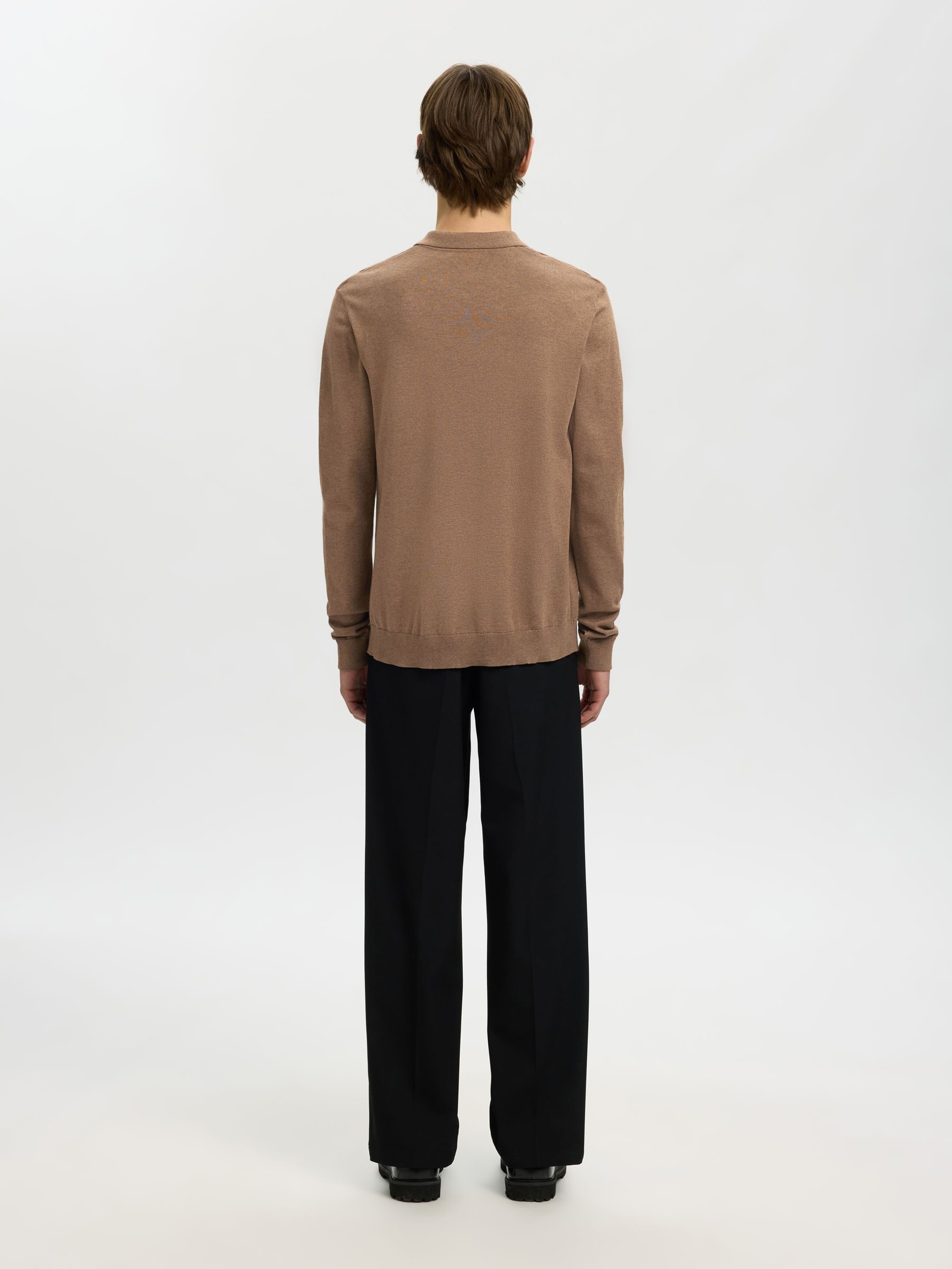 POLO A MANICHE LUNGHE, Teak, highres