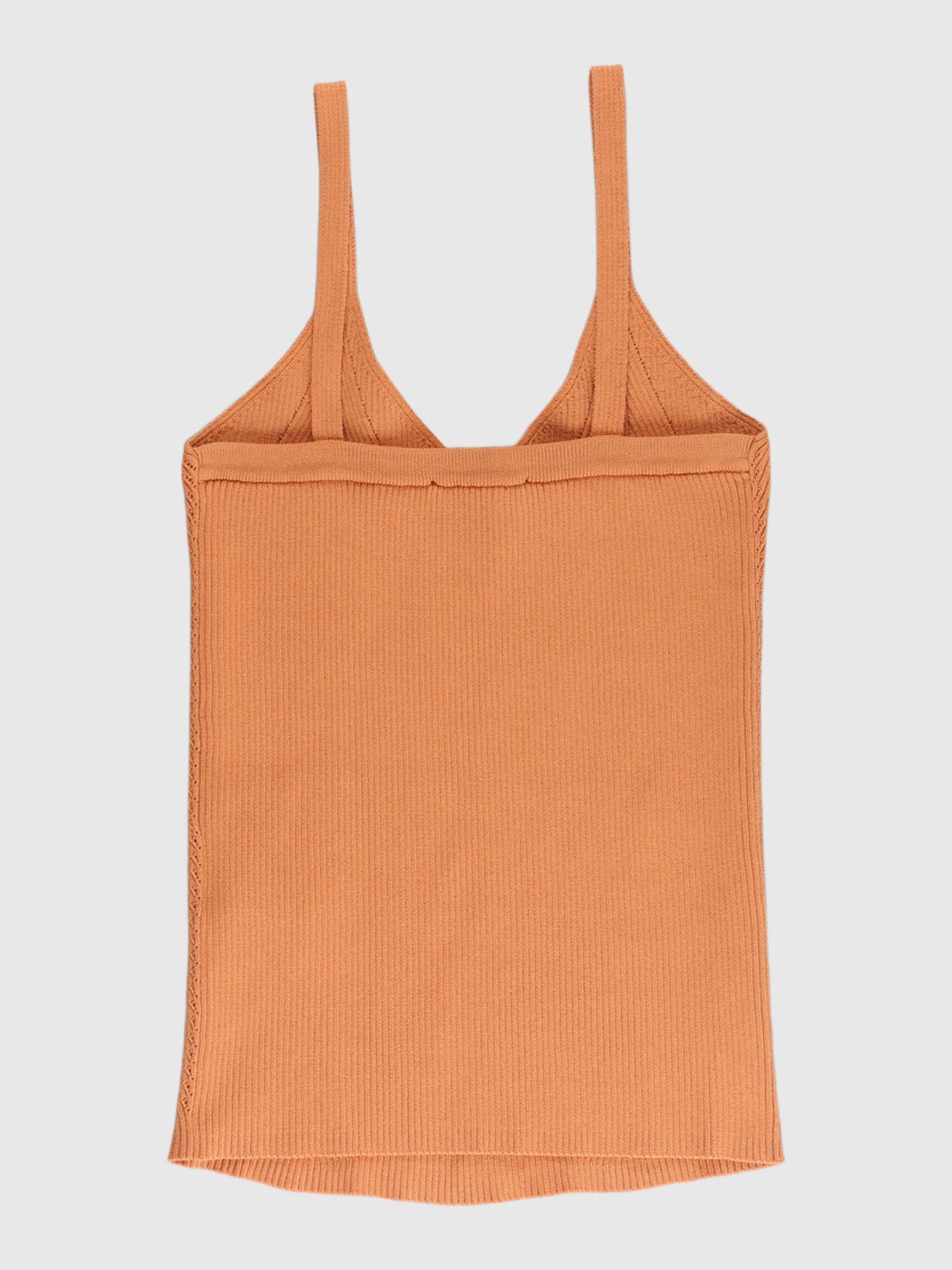 RIB - STRIKKET TOP, Caramel, highres
