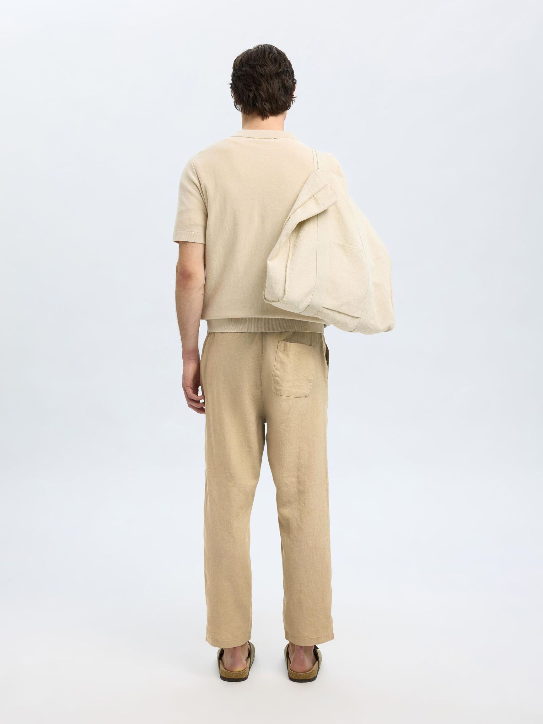 LEINENMIX HOSE, Pure Cashmere, highres