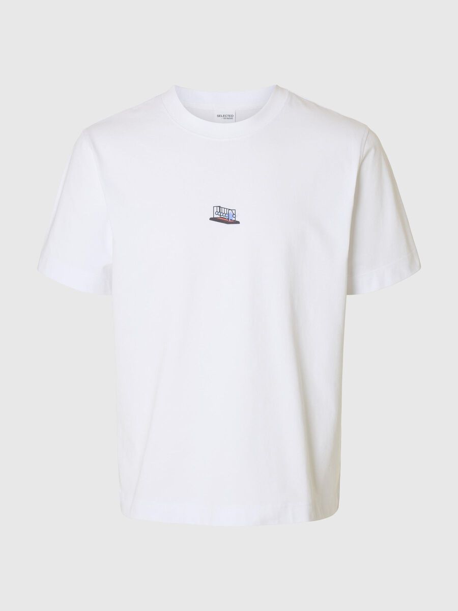 Product tile image - PRINTED REGULAR FIT T-SHIRT, Bright White | 16098577_BrightWhite_1212017