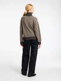 WOLLGEMISCH ROLLKRAGEN PULLOVER, After Dark, highres