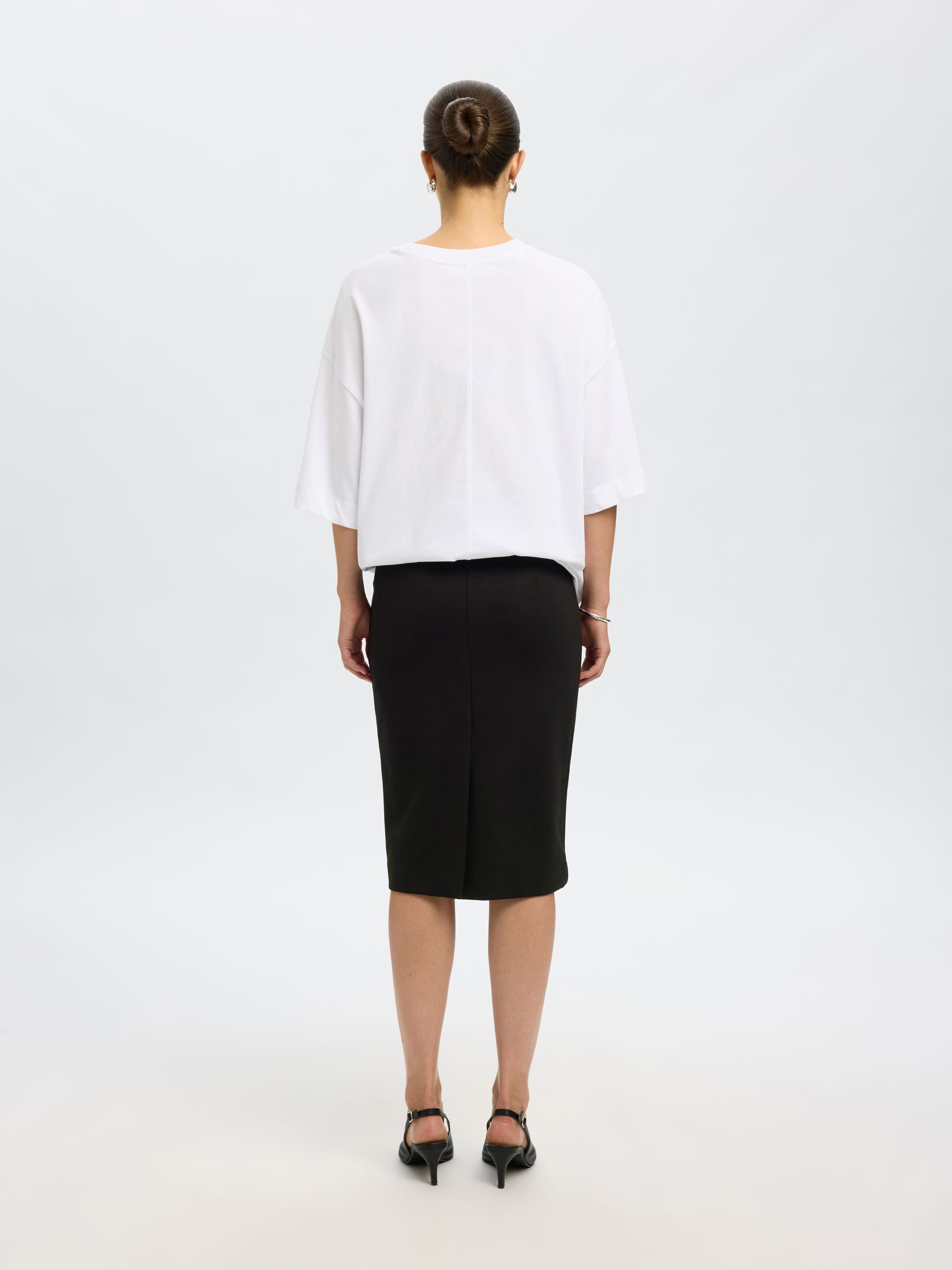 CLASSIQUE JUPE CRAYON, Black, highres