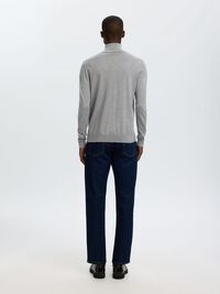 ZIP-UP CARDIGAN, Medium Grey Melange, highres