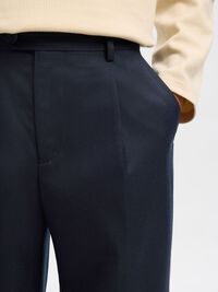 WOLLMIX LOOSE FIT HOSEN, Dark Navy, highres