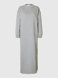 LONG SWEATSHIRT DRESS, Light Grey Melange, highres