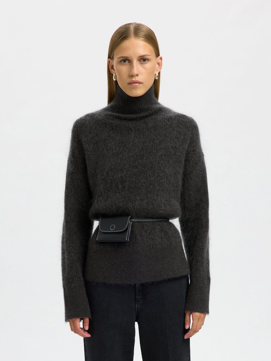 Product tile image - MOHAIR BLEND KNITTED JUMPER, Asphalt | 16100936_Asphalt_1256374