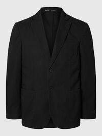 100% COTTON BLAZER, Black, highres