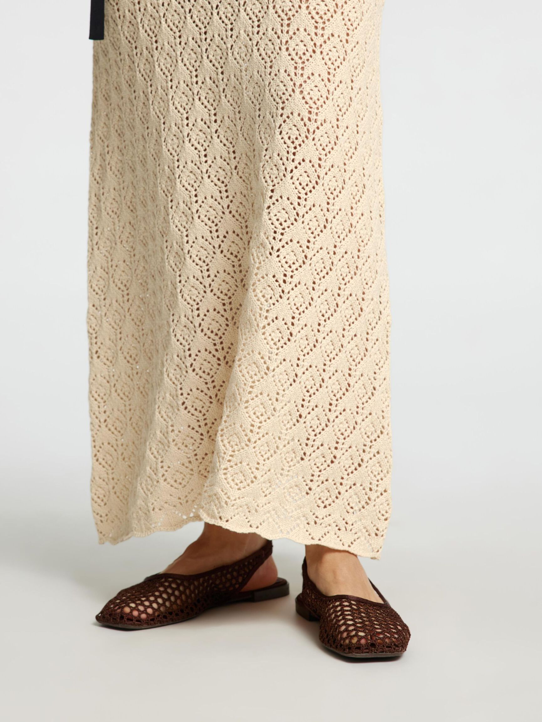 KNITTED  MAXI SKIRT, Birch, highres