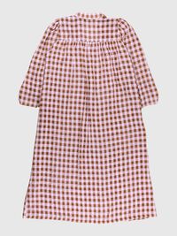 CHECKED MIDI DRESS, Fair Orchid, highres