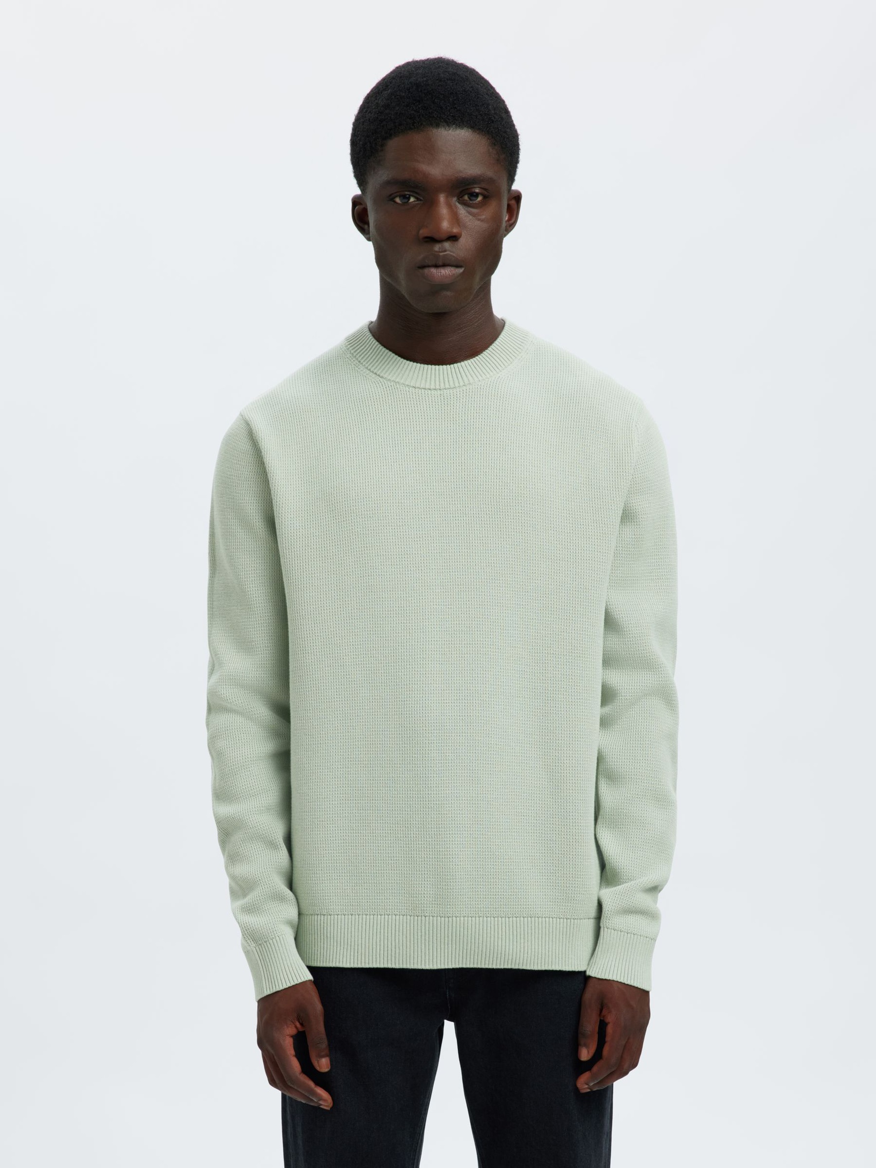 CREWNECK PULLOVER, Aqua Gray, highres
