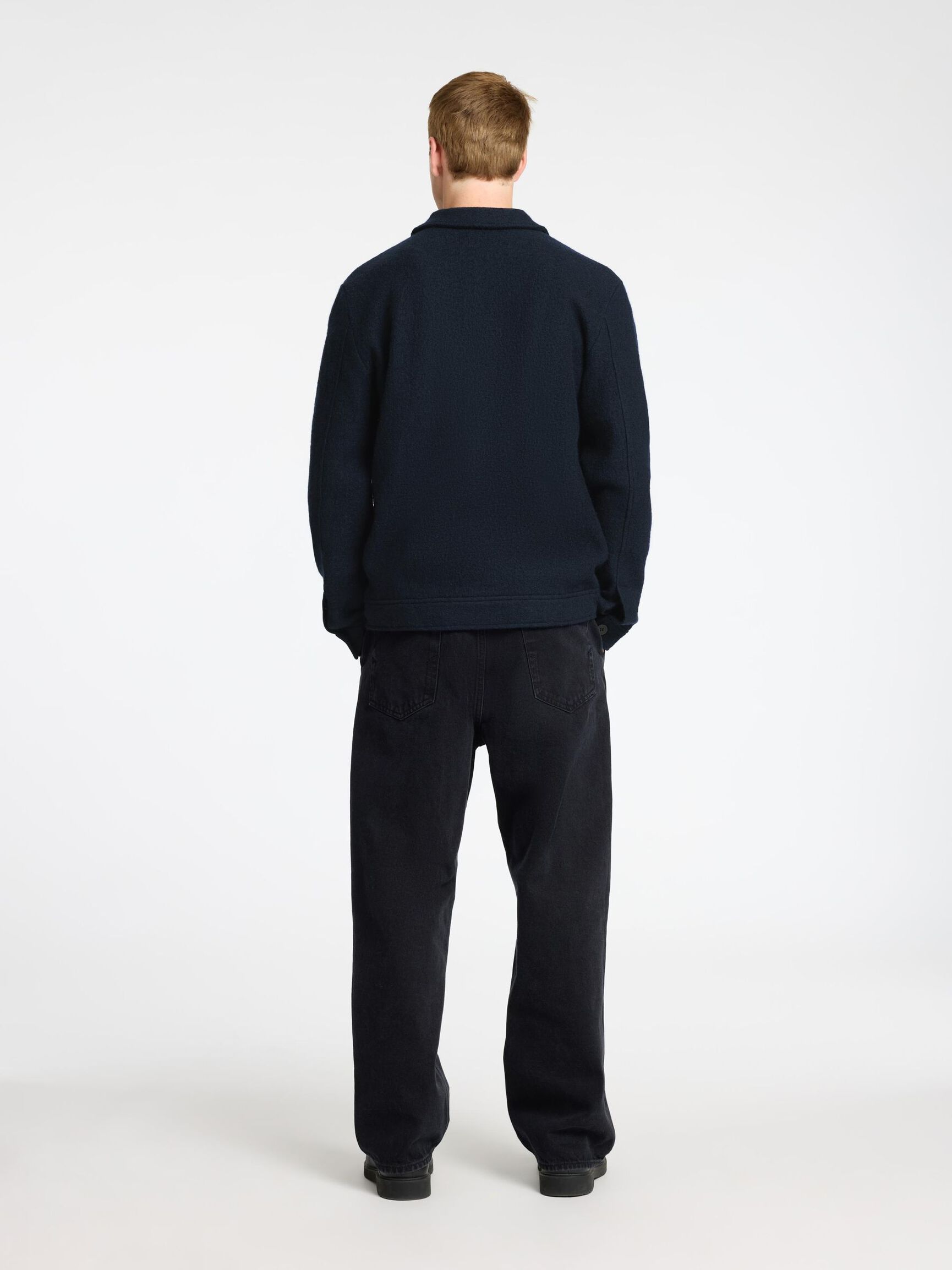 100% WOOL SHACKET, Sky Captain, highres