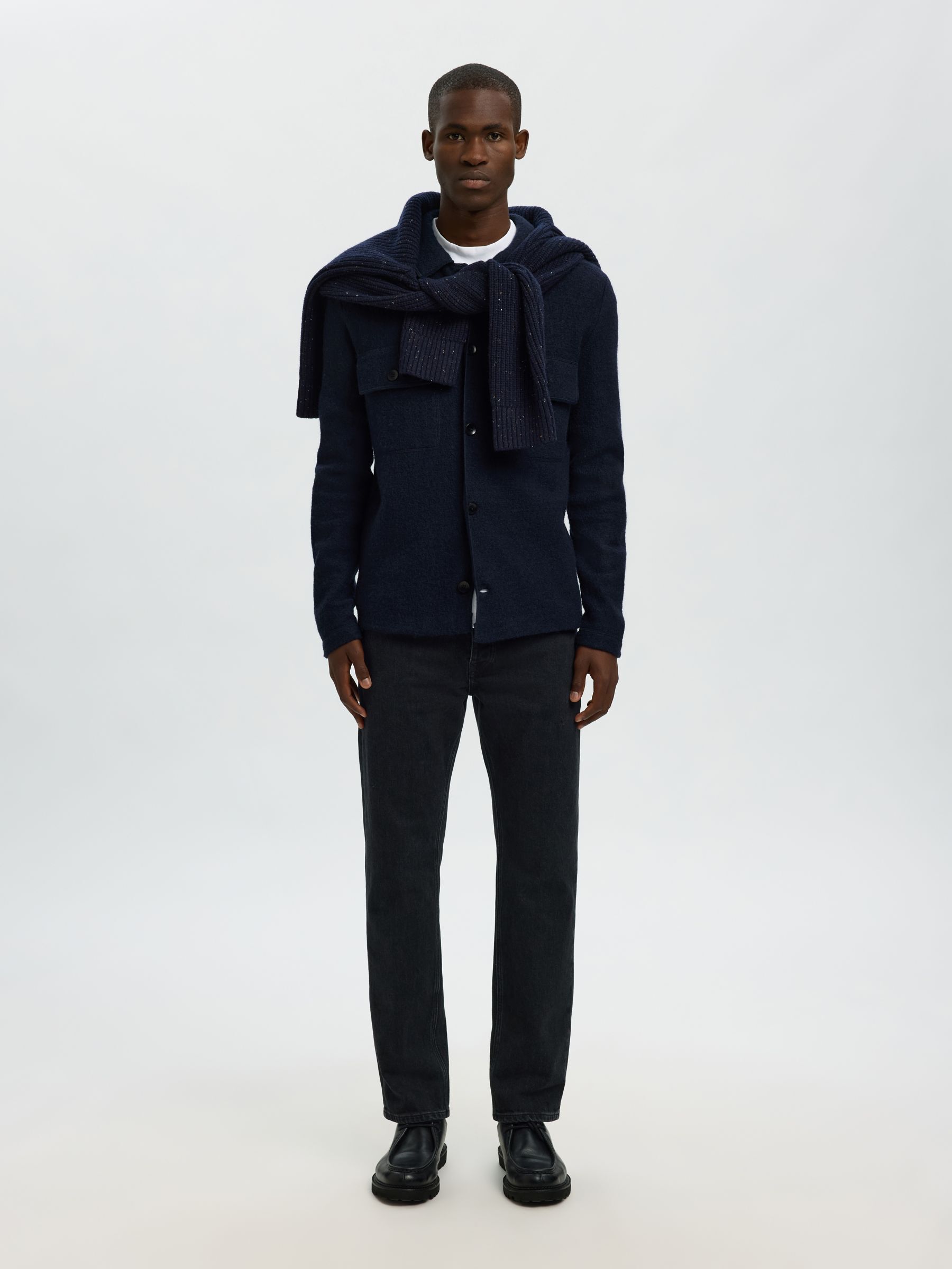 100% WOOL CARDIGAN, Sky Captain, highres