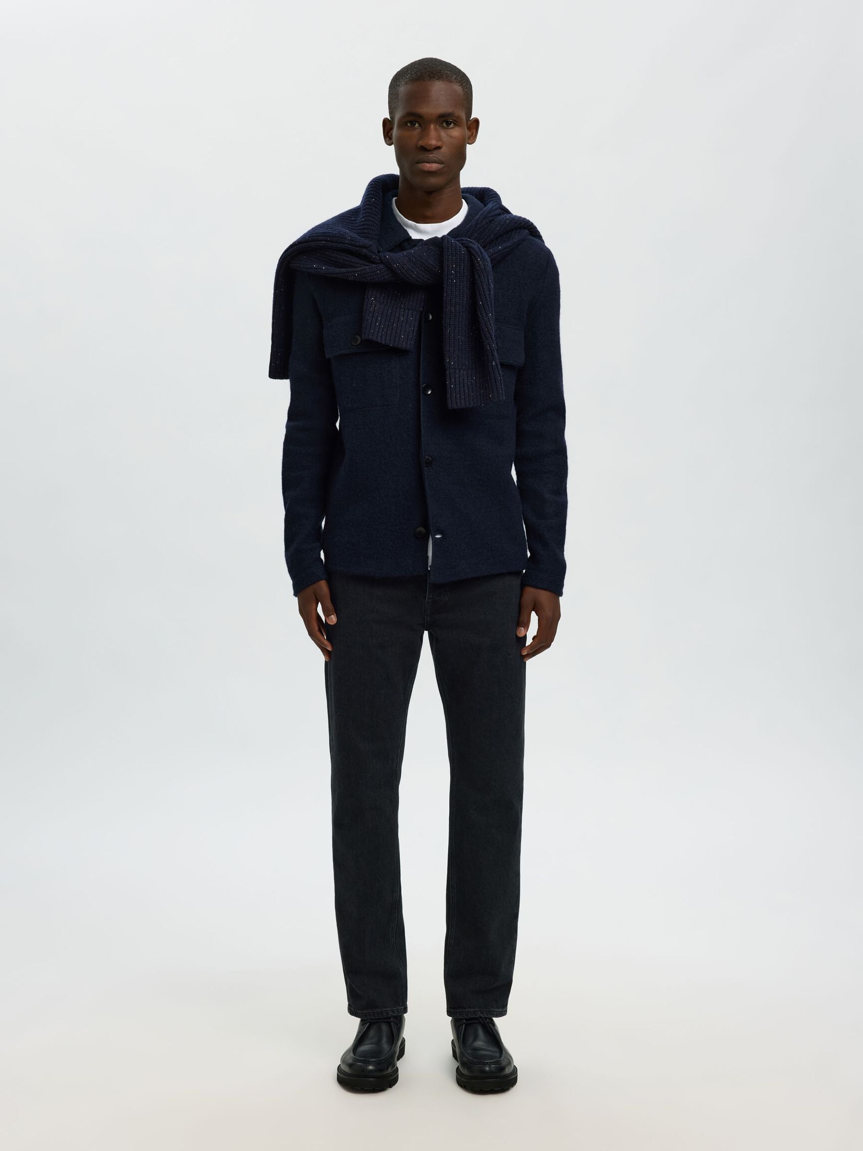 100% WOOL CARDIGAN, Sky Captain, highres