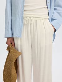 VISCOSE BLEND TROUSERS, Sandshell, highres