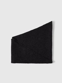 100% CASHMERE SCARF, Black, highres