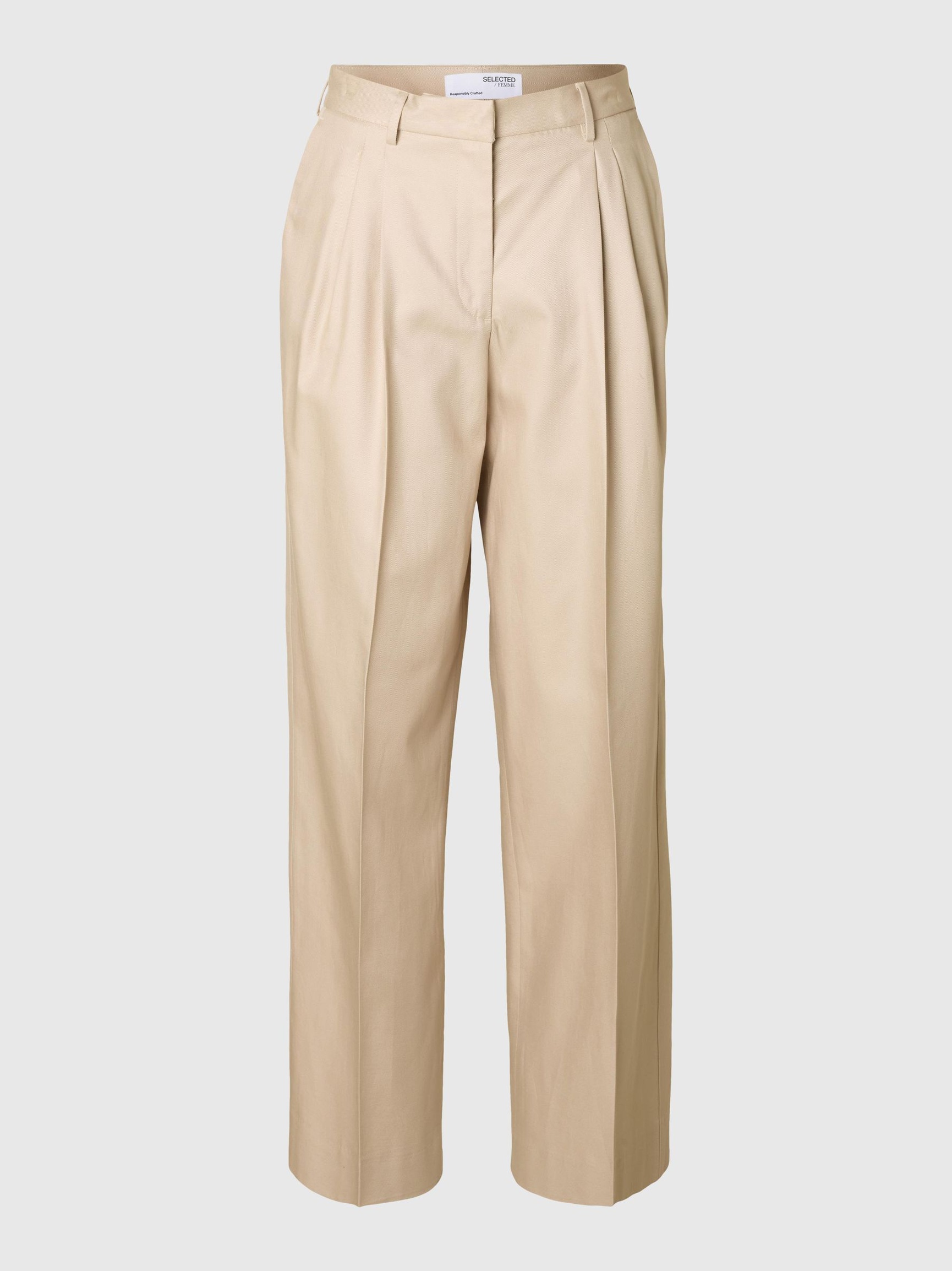 EXTRA WIDE LEG HIGH WAISTED TROUSERS, Island Fossil, highres