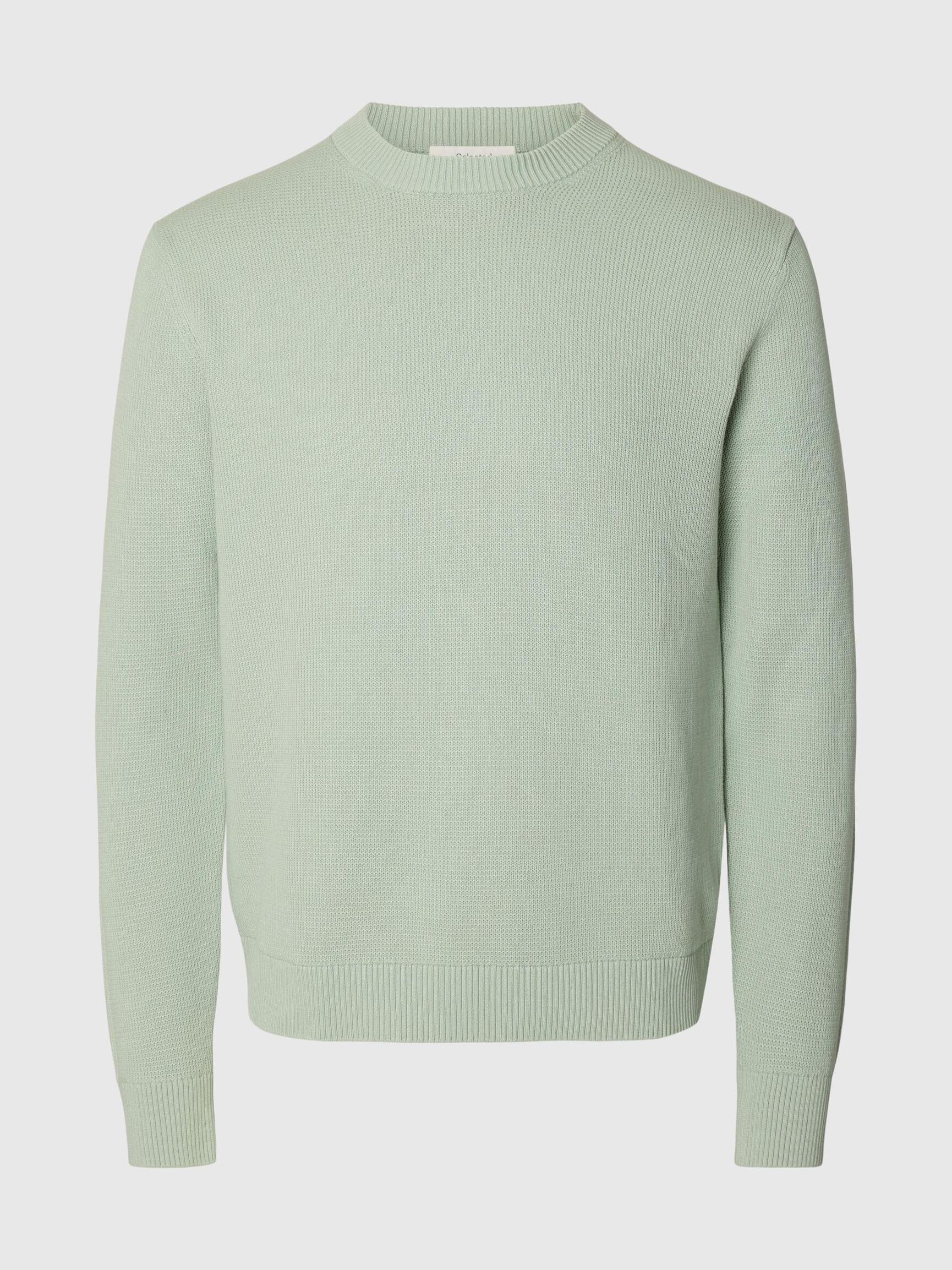 CREWNECK JUMPER, Aqua Gray, highres