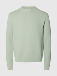 CREWNECK JUMPER, Aqua Gray, highres