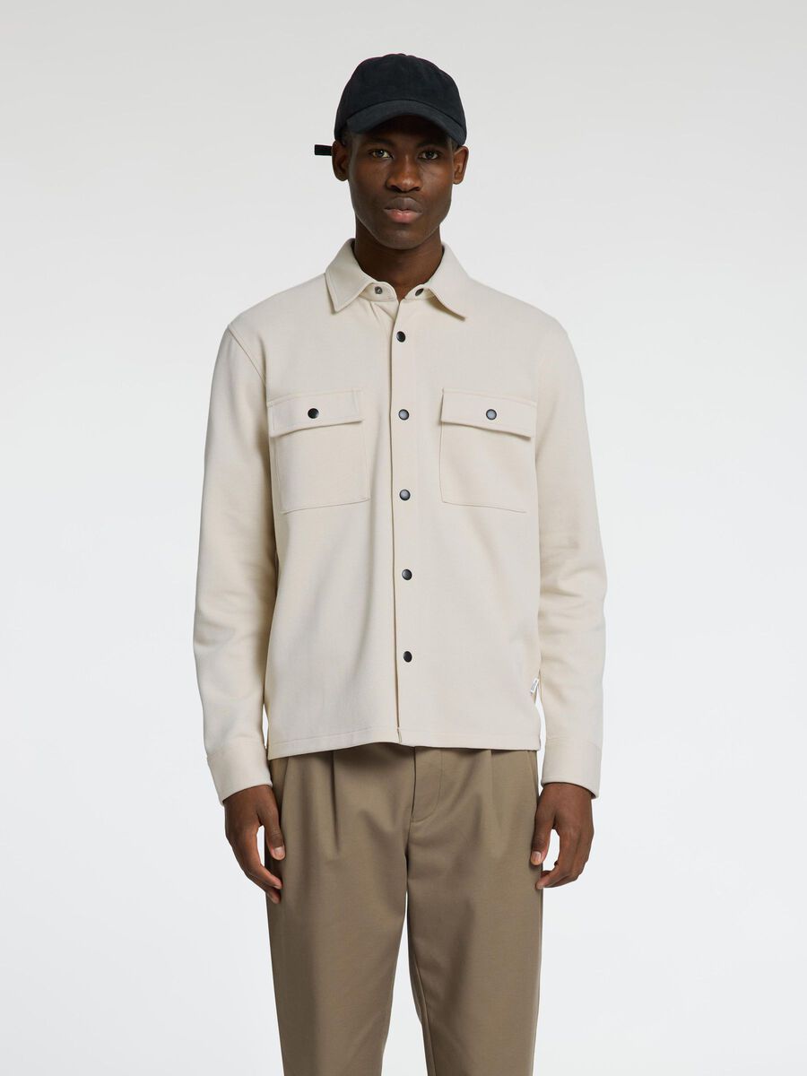 Selected KLASSISCHES OVERSHIRT, Oatmeal, highres - 16085115_Oatmeal_003.jpg
