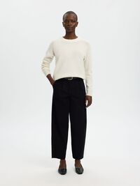 WOOL BLEND JUMPER, Snow White, highres