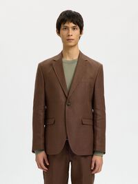 REGULAR FIT LINEN BLAZER, Delicioso, highres