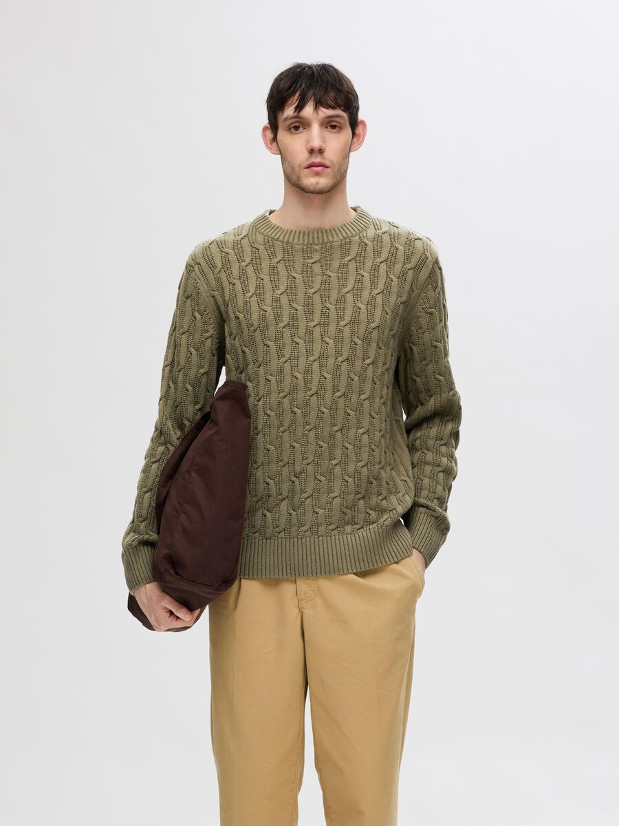 Selected IN KABELS GEBREID SWEATER, Kalamata, highres - 16094577_Kalamata_003.jpg