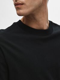 SHORT-SLEEVED RELAXED FIT T-SHIRT, Black, highres