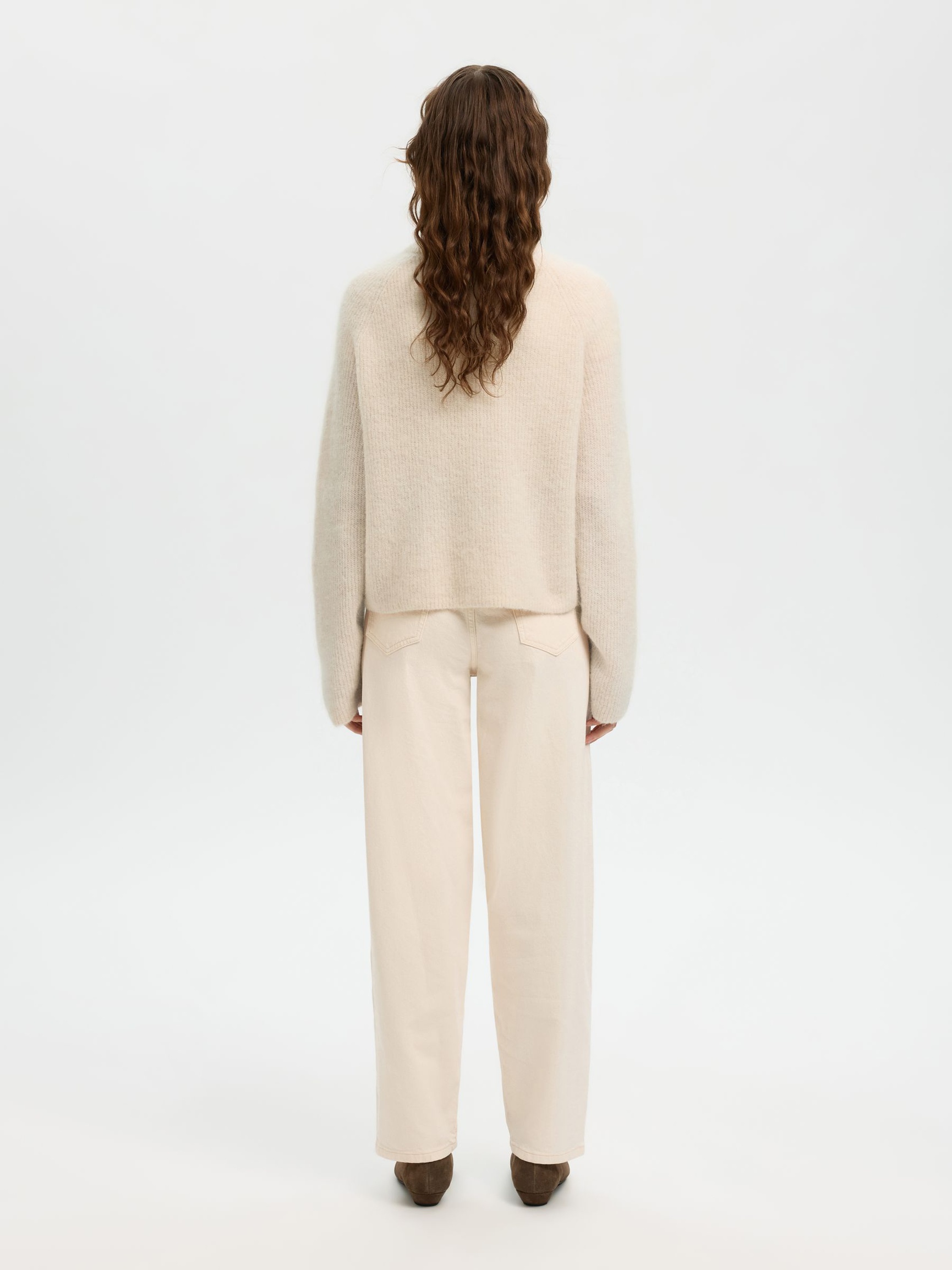 CARDIGAN CON CERNIERA ANTERIORE, Birch, highres
