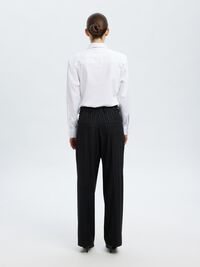 WOOL BLEND  SUIT TROUSERS, Black, highres