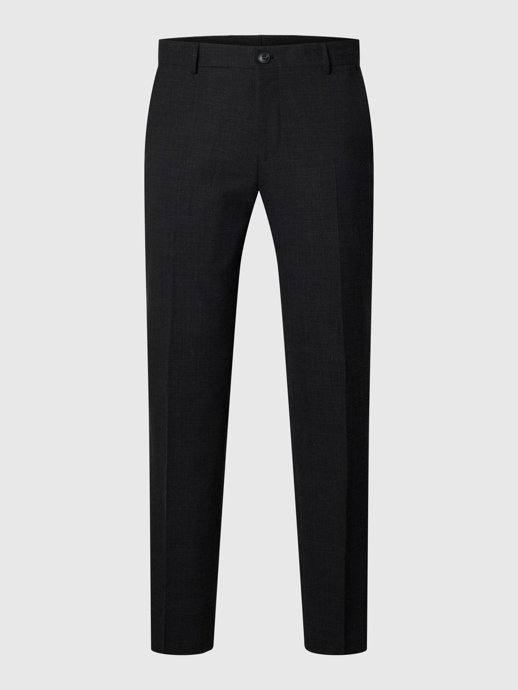 SLIM FIT SUIT TROUSERS, Black, highres
