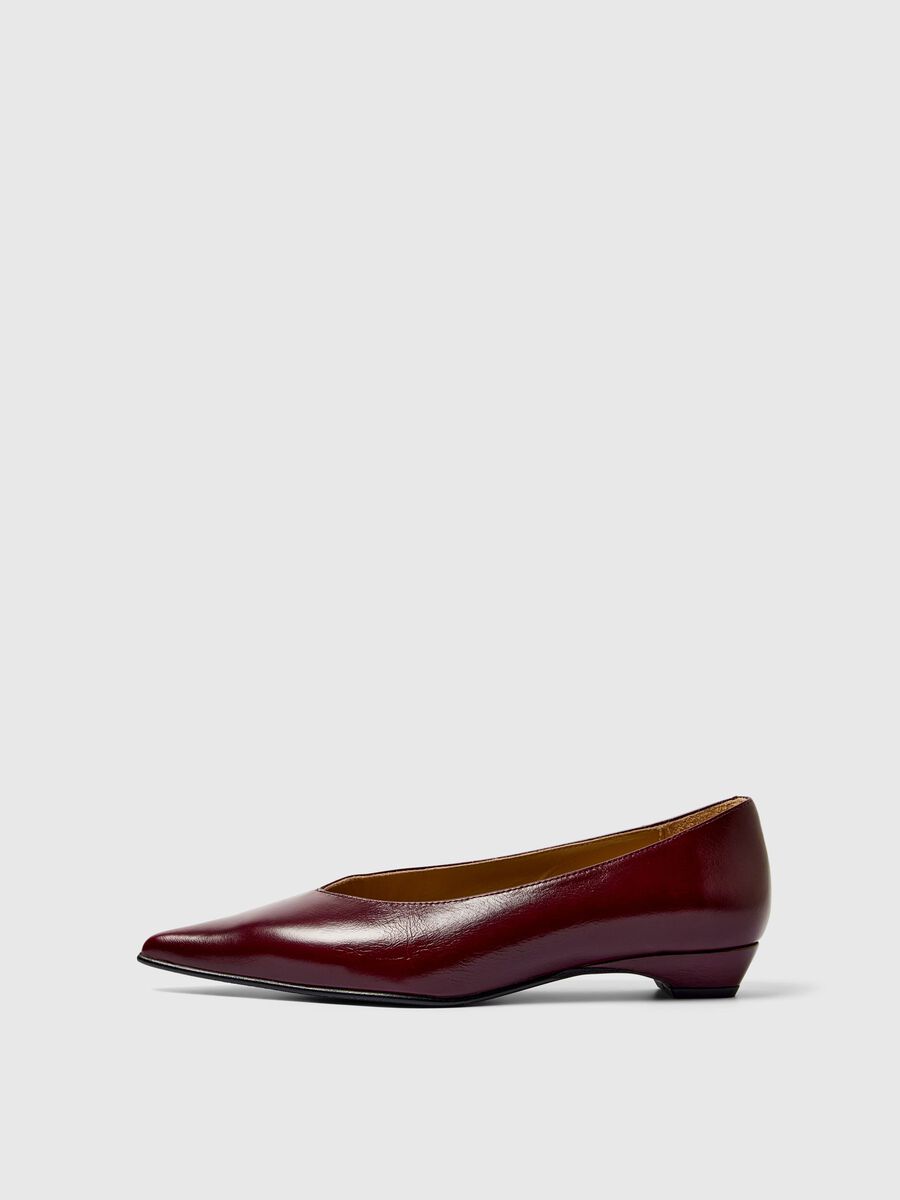Product tile image - POINTED TOE LEATHER PUMPS, Fig | 16097264_Fig