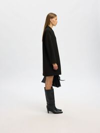 LONG SLEEVED BLAZER DRESS, Black, highres