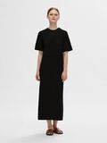 Selected EN MAILLE DE VISCOSE MÉLANGÉE ROBE MI-LONGUE, Black, highres - 16093057_Black_003.jpg