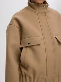 WOLLGEMISCH BOMBERJACKE, Camel, highres