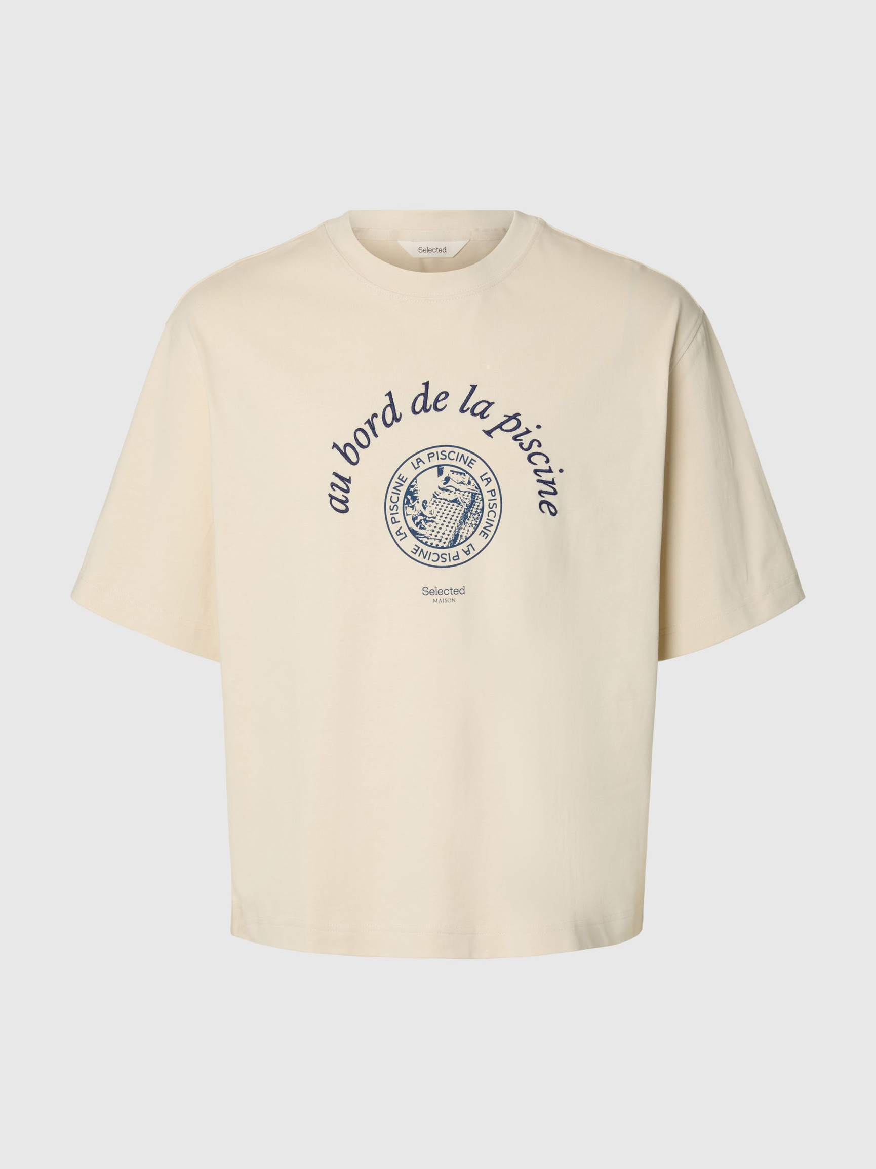 PRINTED COTTON T-SHIRT, Birch, highres