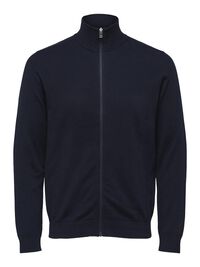 ZIP-UP CARDIGAN, Navy Blazer, highres