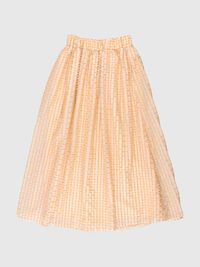 GETEXTUREERDE A-VORM ELASTISCHE TAILLE ROK, White, highres