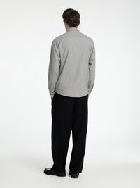 FLANELLE CHEMISE, Medium Grey Melange, highres