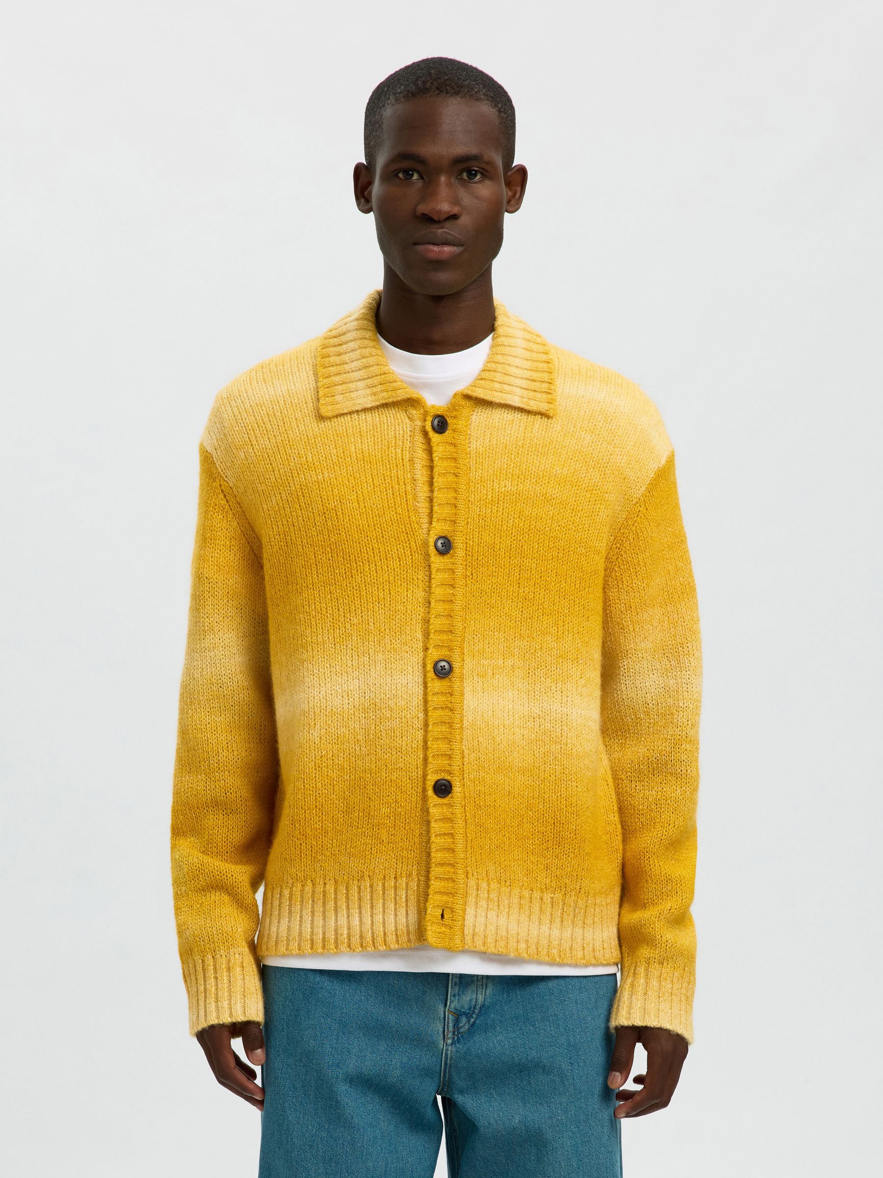 WOOL BLEND KNITTED CARDIGAN, Symphonic Sunset, highres