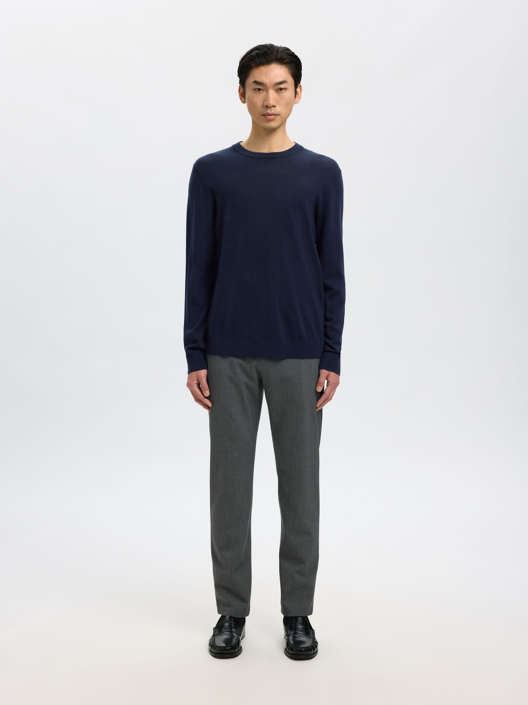 100 % LAINE MÉRINOS PULLOVER, Navy Blazer, highres