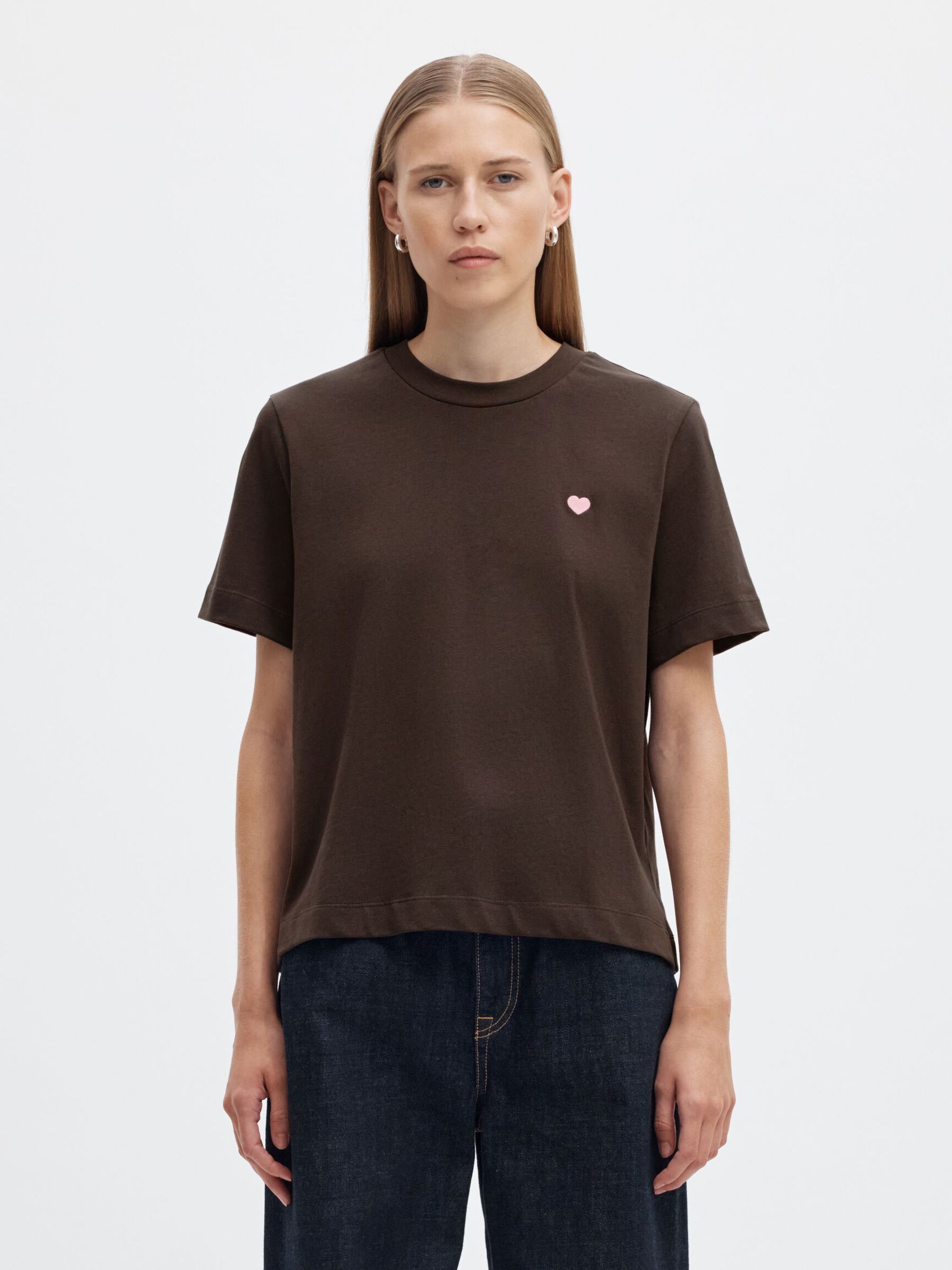 STATEMENT BOXY CREWNECK T-SHIRT, Delicioso, highres