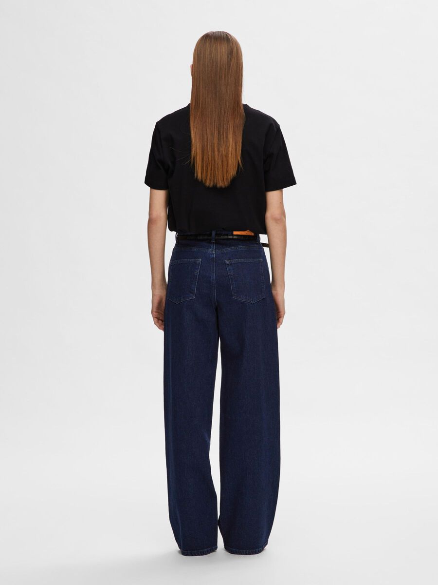 Selected STRASS WIDE FIT JEANS, Medium Blue Denim, highres - 16095370_MediumBlueDenim_1135887_004.jpg